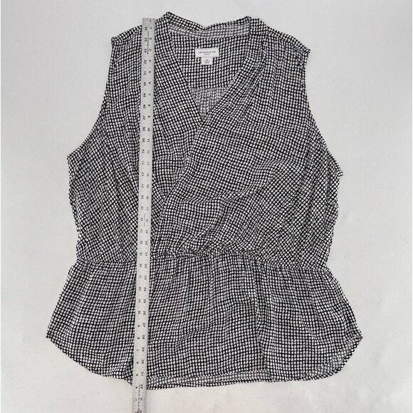 Liz Claiborne Plus Size Peplum Sleeveless Faux Wrap Rayon Blouse‎ Size 3x Boho - Picture 7 of 8